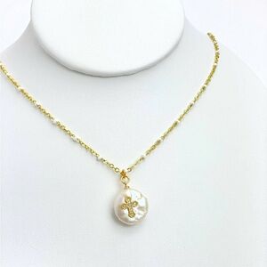 Taylor Shaye Madison Enamel Cross Necklace